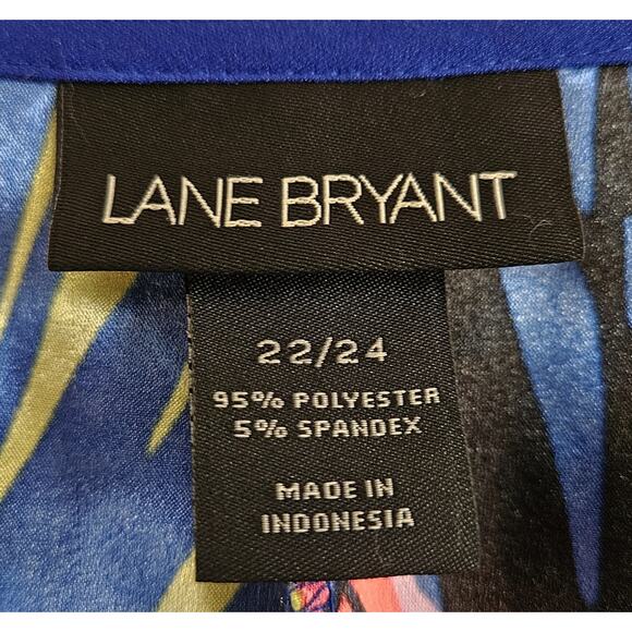LANE BRYANT Women Plus 22 24 Dress Cover Up V-Neck Tropical Multicolor Quick Dry - Picture 3 of 8